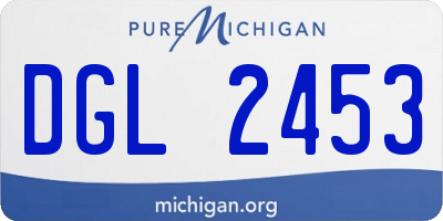 MI license plate DGL2453