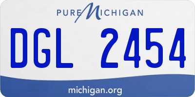 MI license plate DGL2454