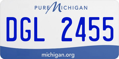 MI license plate DGL2455