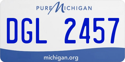 MI license plate DGL2457