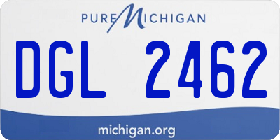 MI license plate DGL2462