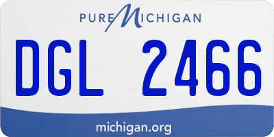 MI license plate DGL2466