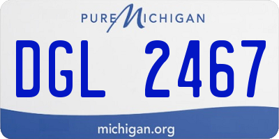 MI license plate DGL2467