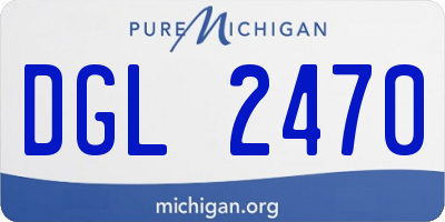 MI license plate DGL2470
