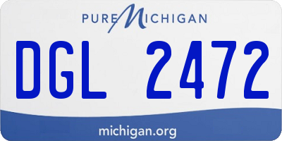 MI license plate DGL2472