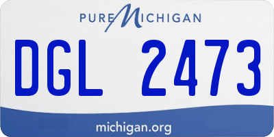 MI license plate DGL2473