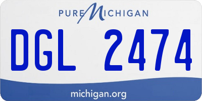 MI license plate DGL2474