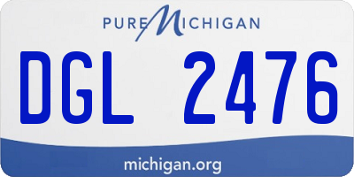 MI license plate DGL2476