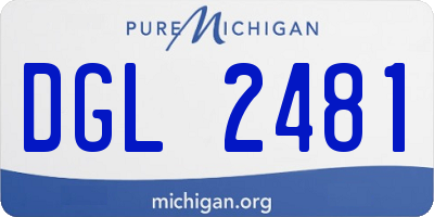 MI license plate DGL2481