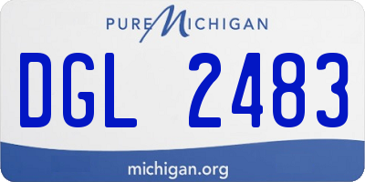 MI license plate DGL2483