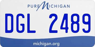 MI license plate DGL2489