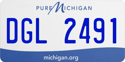 MI license plate DGL2491