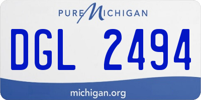 MI license plate DGL2494