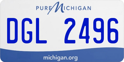 MI license plate DGL2496