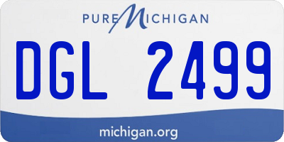 MI license plate DGL2499