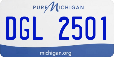 MI license plate DGL2501
