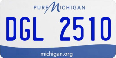 MI license plate DGL2510