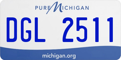 MI license plate DGL2511
