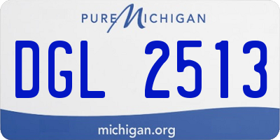 MI license plate DGL2513