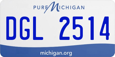 MI license plate DGL2514