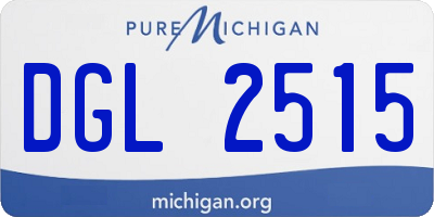 MI license plate DGL2515