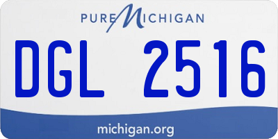 MI license plate DGL2516