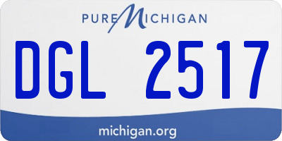 MI license plate DGL2517