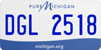 MI license plate DGL2518