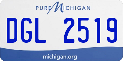 MI license plate DGL2519