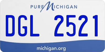 MI license plate DGL2521