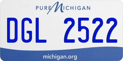 MI license plate DGL2522