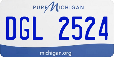 MI license plate DGL2524