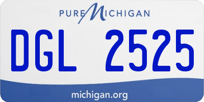 MI license plate DGL2525