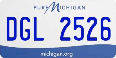 MI license plate DGL2526
