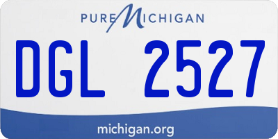MI license plate DGL2527