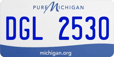 MI license plate DGL2530