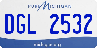MI license plate DGL2532