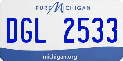 MI license plate DGL2533