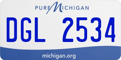 MI license plate DGL2534