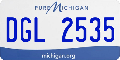 MI license plate DGL2535