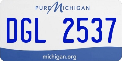 MI license plate DGL2537