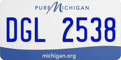 MI license plate DGL2538