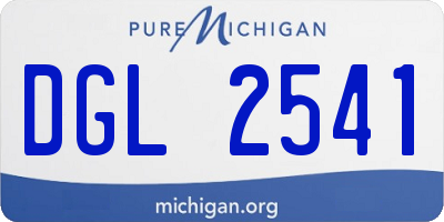 MI license plate DGL2541
