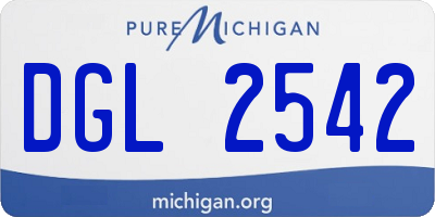 MI license plate DGL2542