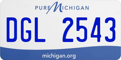 MI license plate DGL2543
