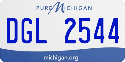 MI license plate DGL2544
