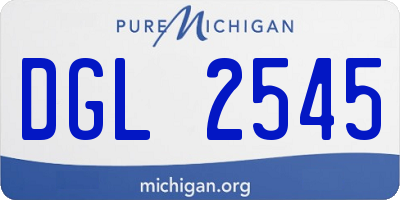 MI license plate DGL2545