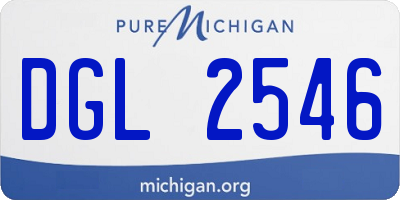 MI license plate DGL2546