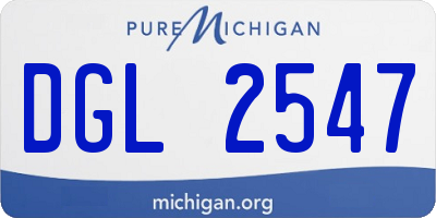 MI license plate DGL2547