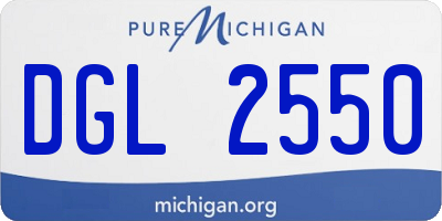 MI license plate DGL2550